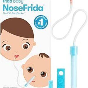 Frida Baby Nose Nasal Aspirator Gentle Snot Sucker Newborn Baby Toddler Kids NEW